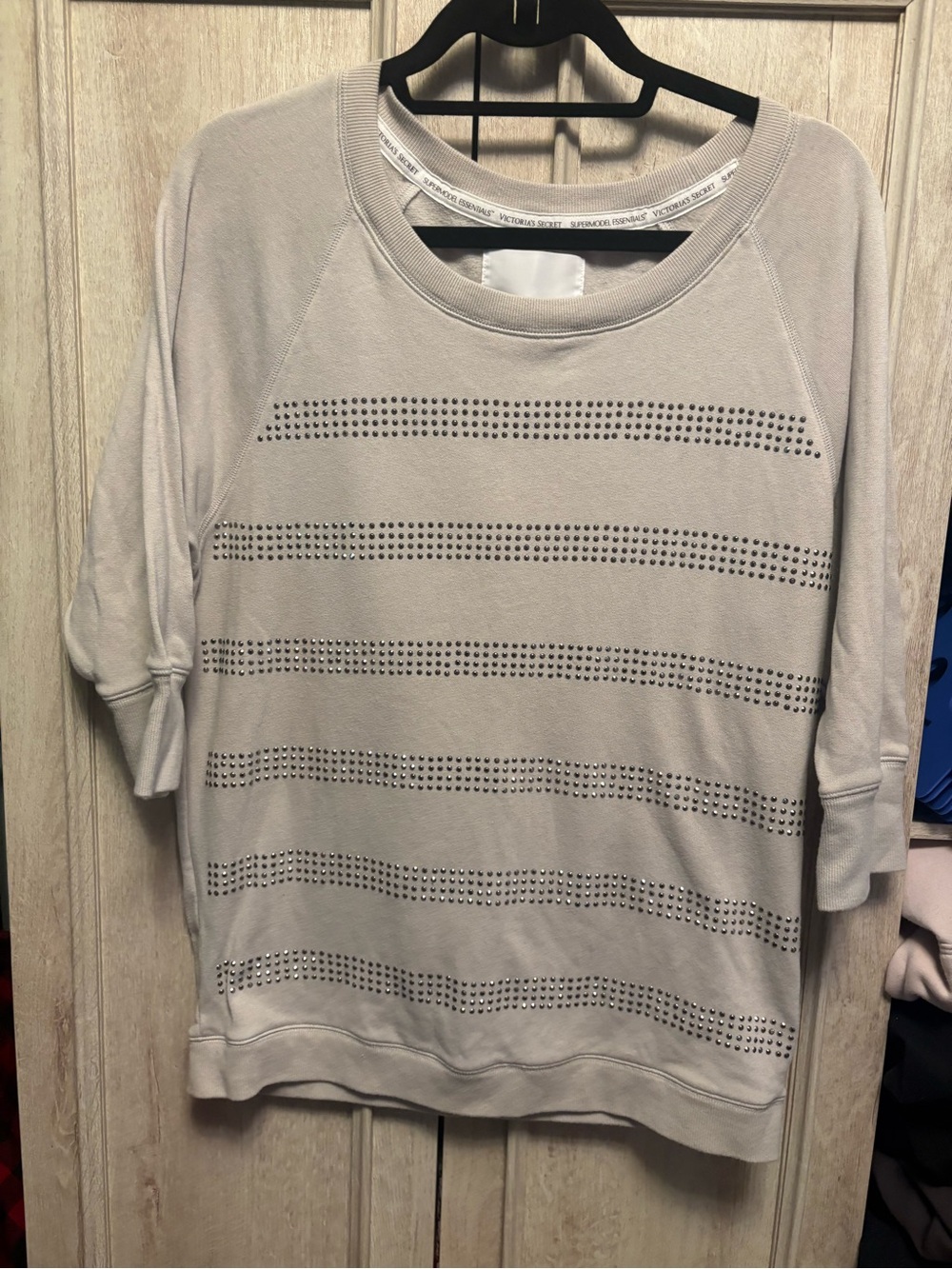Essentials Victoria's Secret Rhinestone Detail Sweatshirt Size Medium